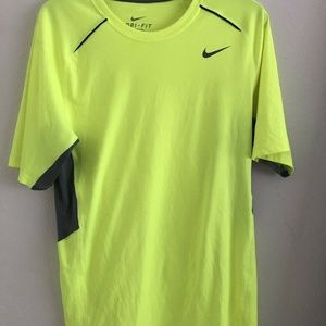Men's Neon Yellow Nike Dri Fit Running Athletic